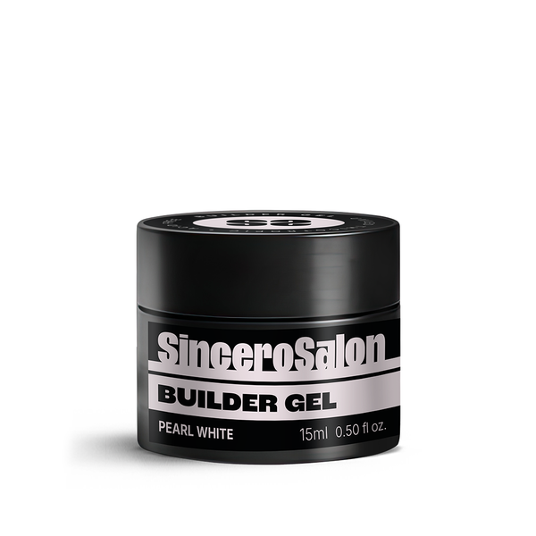 Żel budujący z brokatem „Sincero Salon”, Pearl White, 15ml
