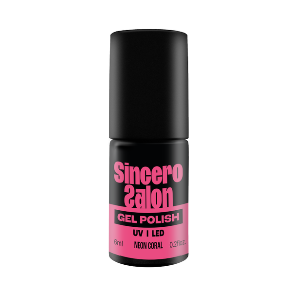 Lakier hybrydowy "Sincero Salon", 6 ml, Neon coral, 4447