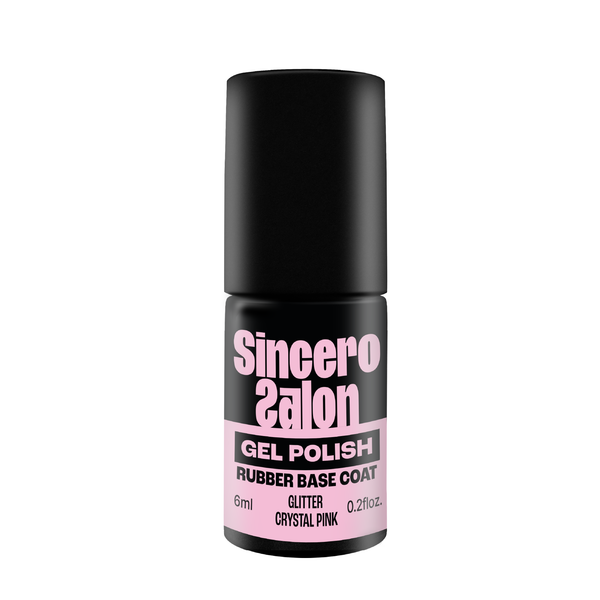 Baza kauczukowa "Sincero Salon", Glitter Crystal Pink, 6ml