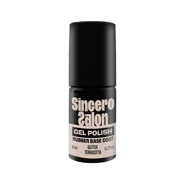 Baza kauczukowa "Sincero Salon", Glitter Terracotta, 6ml
