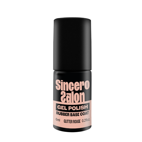 Baza kauczukowa "Sincero Salon", Glitter Rouge, 6ml