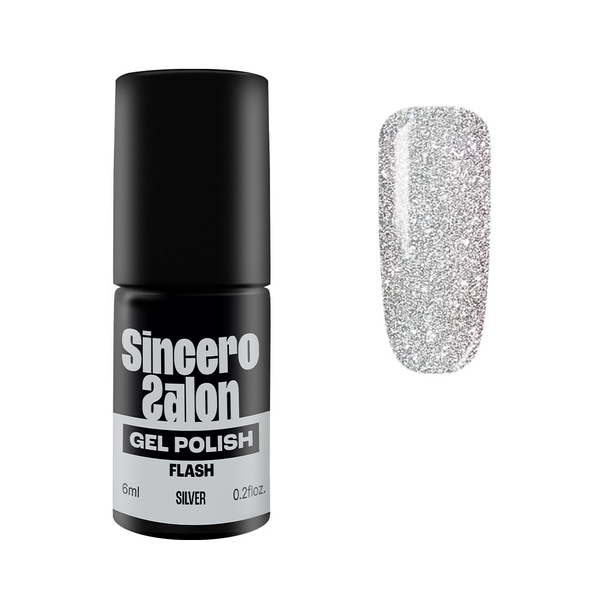 Lakier hybrydowy Sincero Salon, Flash Silver 3746, 6ml