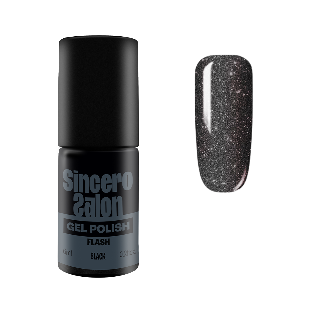 Lakier hybrydowy Sincero Salon, Flash Black 3760, 6ml