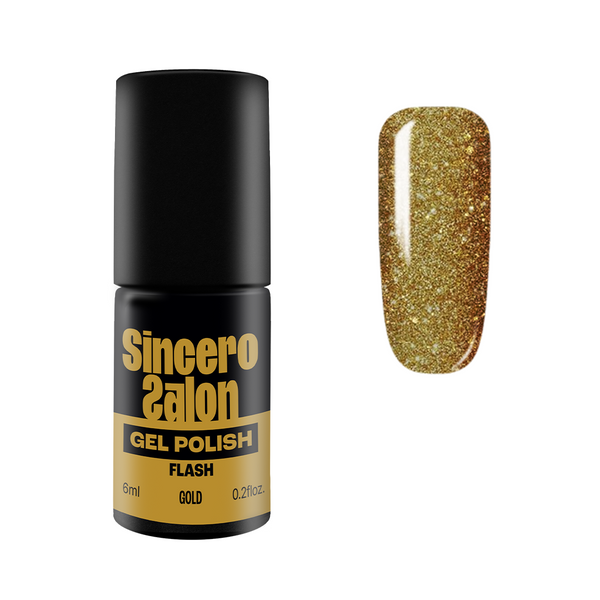 Lakier hybrydowy Sincero Salon, Flash Gold 3777, 6ml