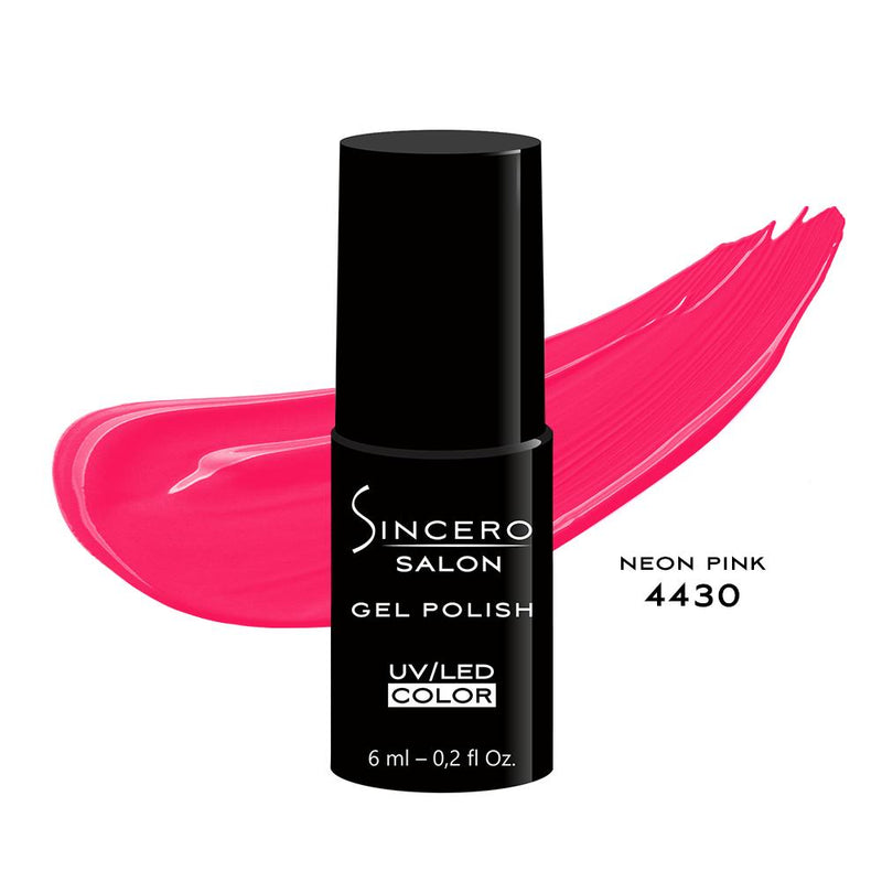 Lakier hybrydowy "Sincero Salon", 6 ml, Neon pink, 4430